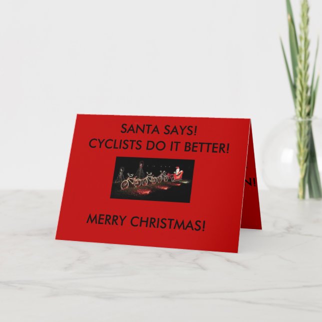 CYCLISTS DO IT BETTER CHRISTMAS CARD (Front)