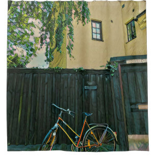 Cyclists gifts ideas shower curtain
