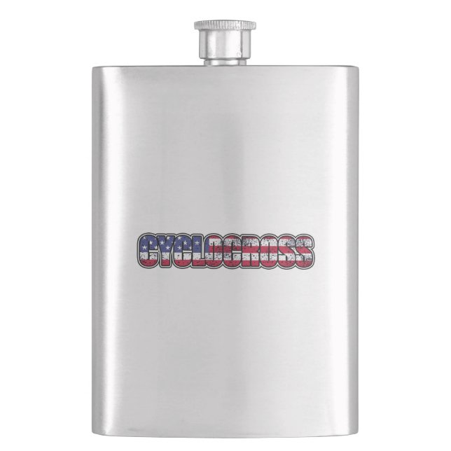 Cyclocross American Flag Flask (Front)