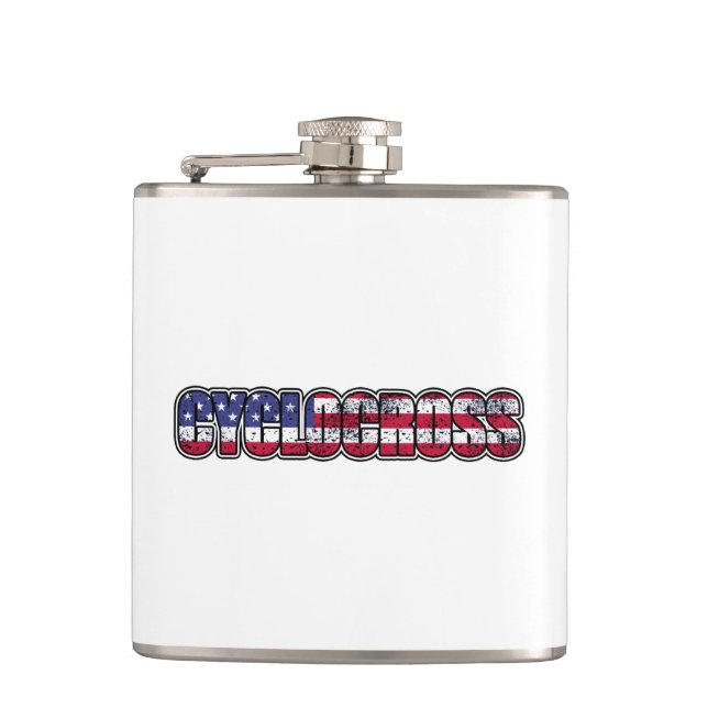 Cyclocross American Flag Flask (Front)