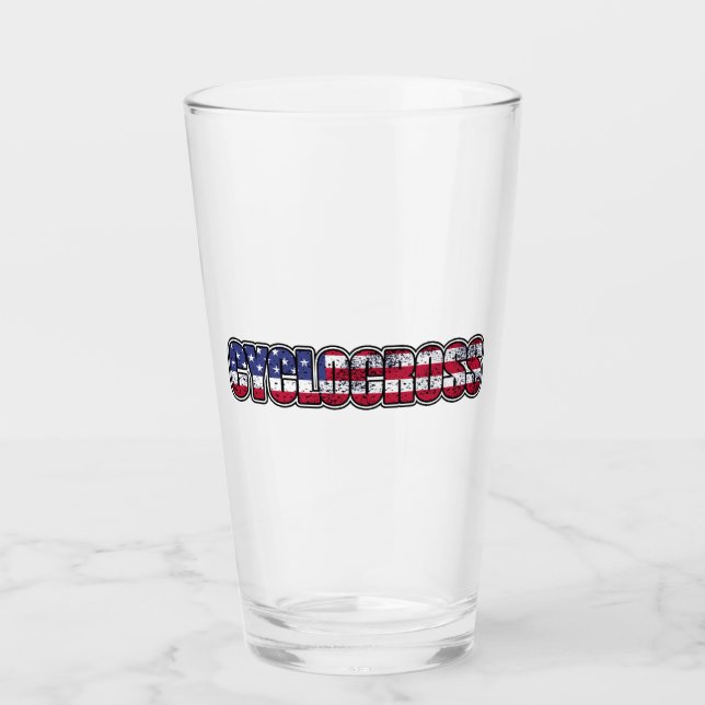 Cyclocross American Flag Glass (Front)