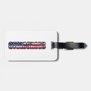Cyclocross American Flag Luggage Tag