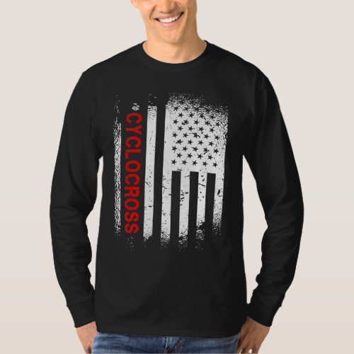 Cyclocross American Flag T_Shirt