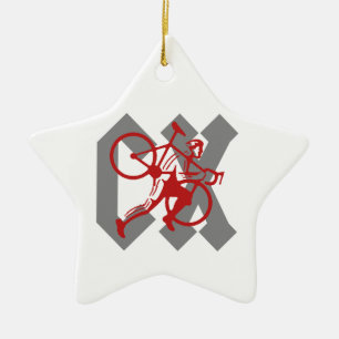 Cyclocross Ceramic Ornament