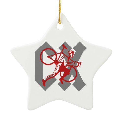 Cyclocross Ceramic Ornament