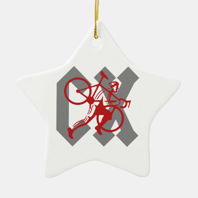 Cyclocross Ceramic Ornament (Front)