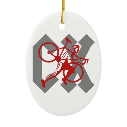 Cyclocross Ceramic Ornament
