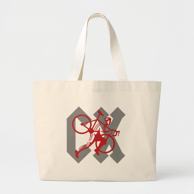 Cyclocross Large Tote Bag (Front)