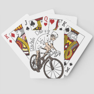 Cyclocross Rider Riding Dirty Poker Cards