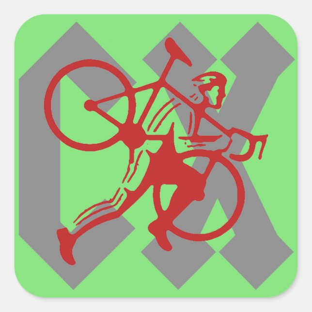 Cyclocross Square Sticker (Front)