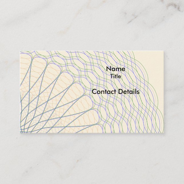 Cyclograph Guilloche Scalloped Rosette Business Card (Front)