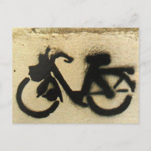 cyclomoteur graffiti postcard