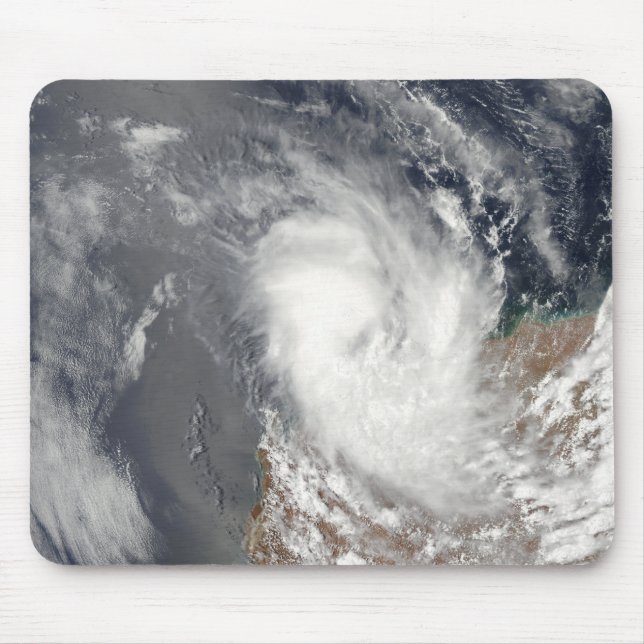 Cyclone Dominic off the shore of Western Austra Mouse Pad (Front)