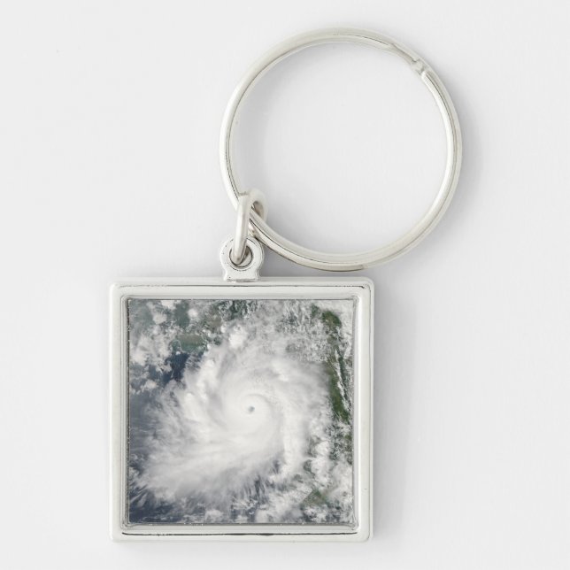 Cyclone Giri moves ashore over Burma Keychain (Front)