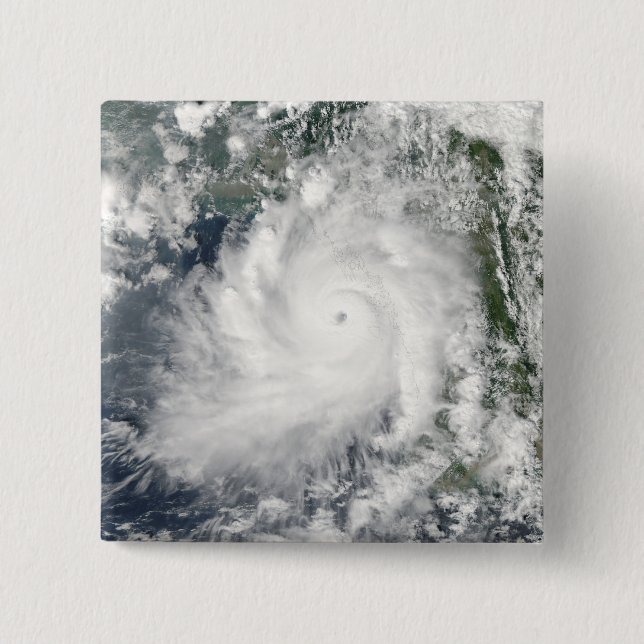 Cyclone Giri moves ashore over Burma Pinback Button (Front)