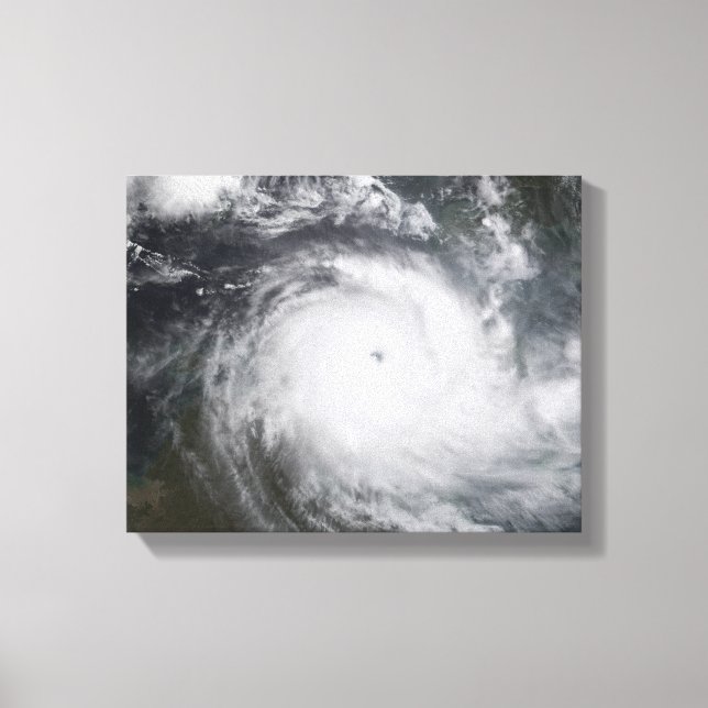 Cyclone Monica in the south Pacific Ocean Canvas Print (Front)