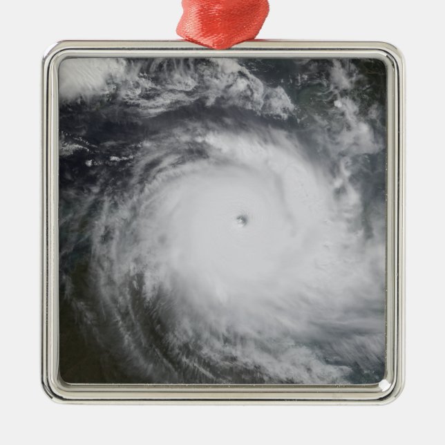 Cyclone Monica in the south Pacific Ocean Metal Ornament (Front)