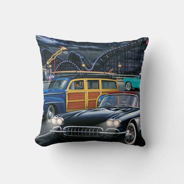 Cyclone Racer Throw Pillow (Front)