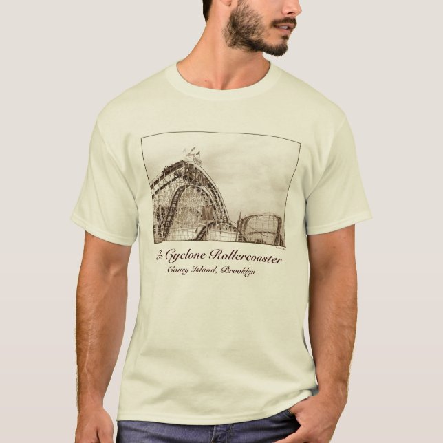 Cyclone Rollercoaster Adult T-shirt (Front)