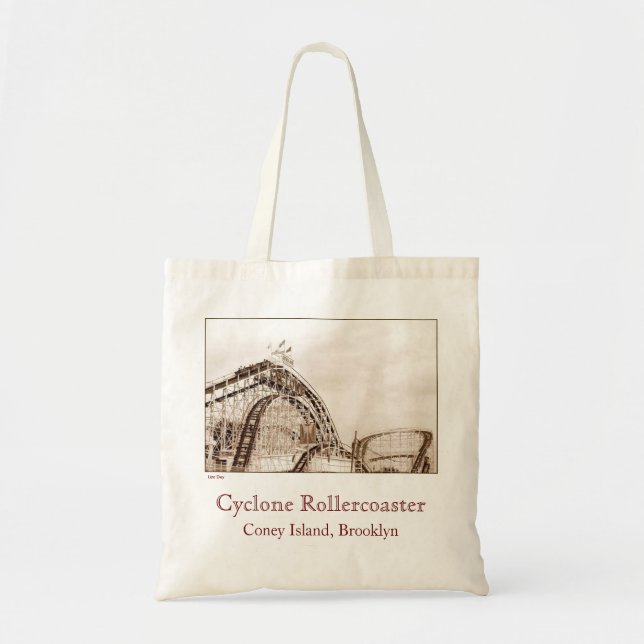 Cyclone Rollercoaster Budget Canvas Tote Bag (Front)