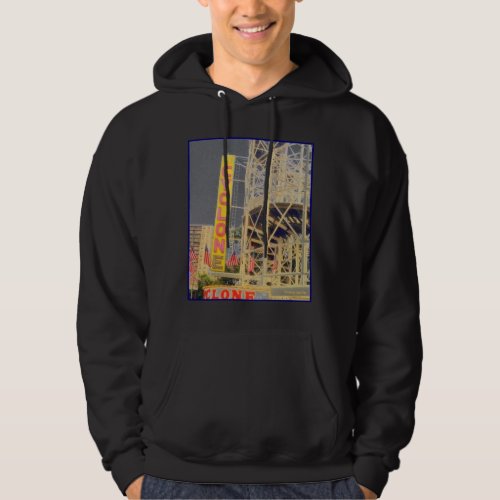 Cyclone Rollercoaster Sign Adult  Hoodie Swtshirt