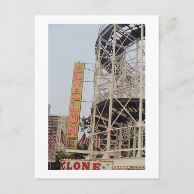 Cyclone Sign (Coney Is., NY) postcard (Front)