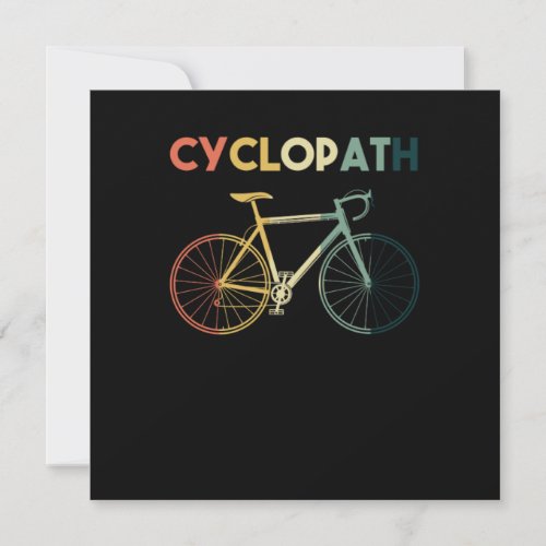 Cyclopath Cyclist Bike Cycling Mountain Bike Gift Invitation