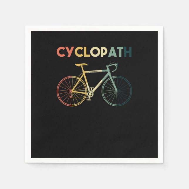 Cyclopath Cyclist Bike Cycling Mountain Bike Gift Napkins (Front)