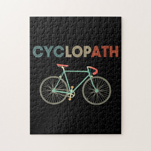 Cyclopath Funny Bicycle Cyclist Humor Jigsaw Puzzle (Vertical)