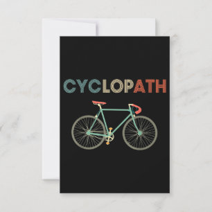 Cyclopath Funny Bicycle Cyclist Humor Note Card