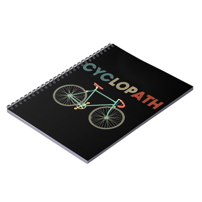 Cyclopath Funny Bicycle Cyclist Humor Notebook (Left Side)