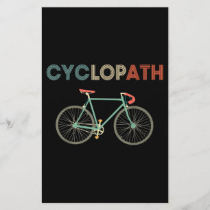 Cyclopath Funny Bicycle Cyclist Humor Stationery