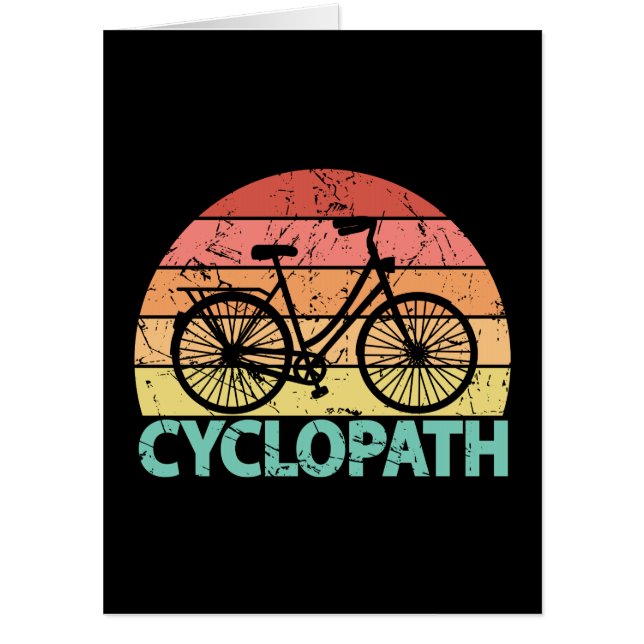 Cyclopath Funny Cycling Bicycle Card (Front)