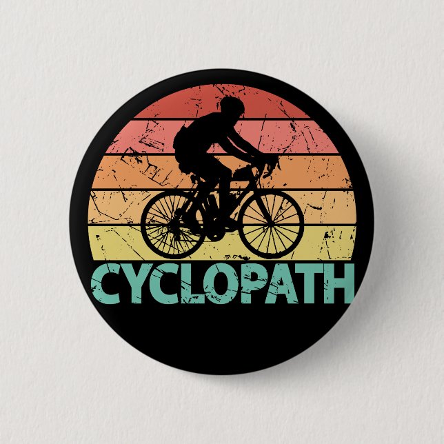 Cyclopath Funny Cycling Button (Front)
