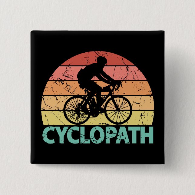 Cyclopath Funny Cycling Button (Front)