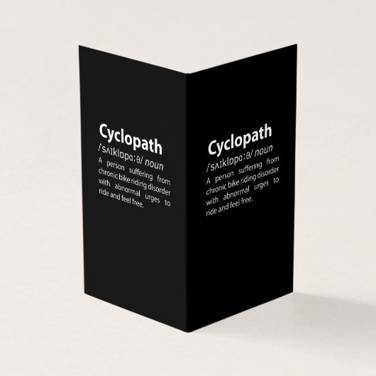 Cyclopath Funny Dictionary Definition (Outside)