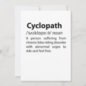 Cyclopath Funny Dictionary Definition (Front)