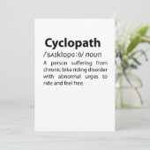 Cyclopath Funny Dictionary Definition (Standing Front)