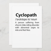 Cyclopath Funny Dictionary Definition (Front/Back)