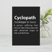 Cyclopath Funny Dictionary Definition (Standing Front)