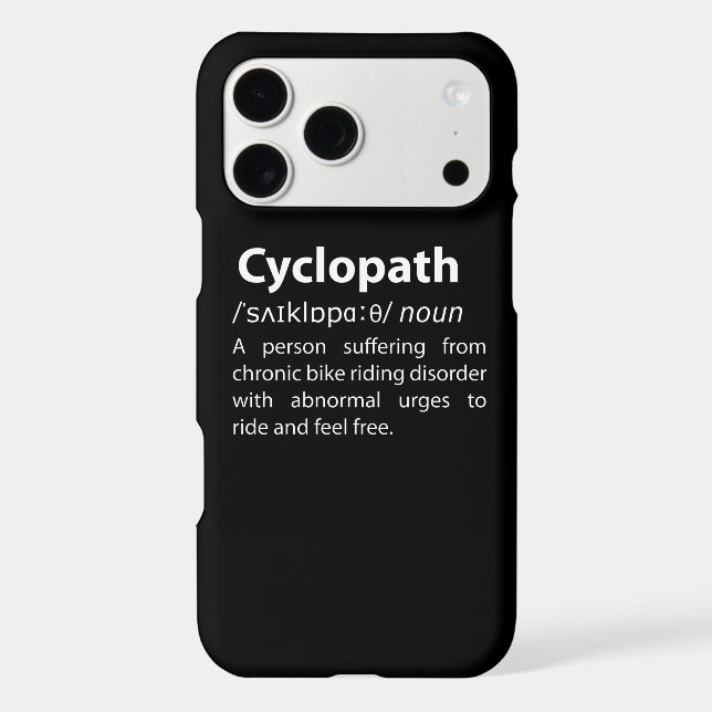 Cyclopath Funny Dictionary Definition Iphone Case (Back)