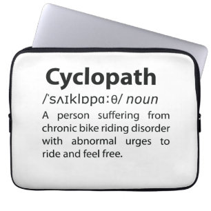Cyclopath Funny Dictionary Definition Laptop Sleeve