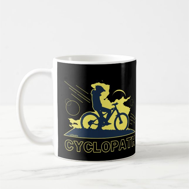 CYCLOPATH funny mountain bike gift idea            Coffee Mug (Left)