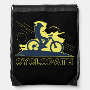 CYCLOPATH funny mountain bike gift idea Drawstring Bag