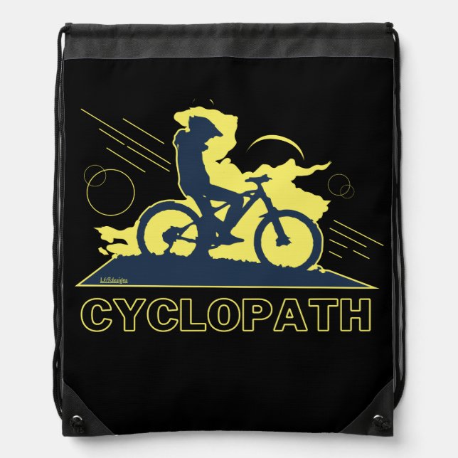 CYCLOPATH funny mountain bike gift idea            Drawstring Bag (Front)