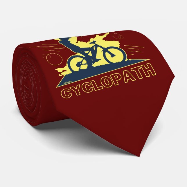 CYCLOPATH funny mountain bike gift idea            Neck Tie (Rolled)