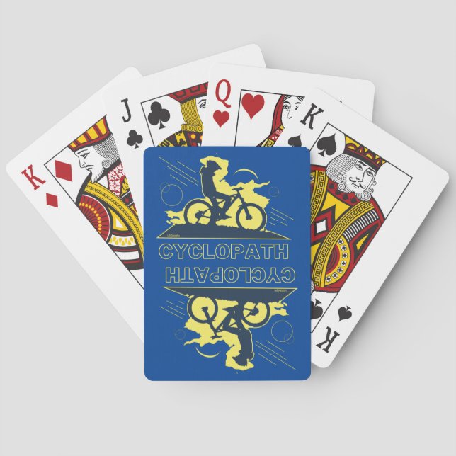 CYCLOPATH funny mountain bike gift idea            Poker Cards (Back)