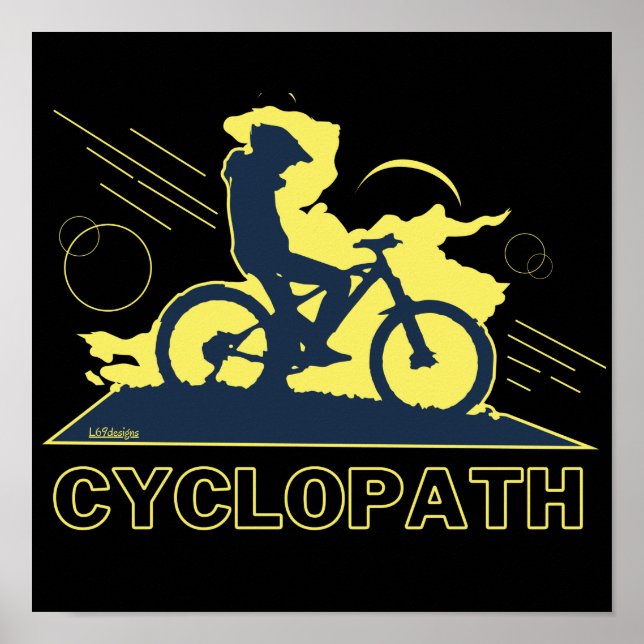 CYCLOPATH funny mountain bike gift idea            Poster (Front)