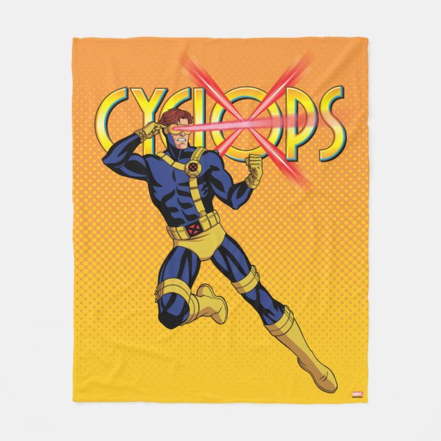 Cyclops Character Pose Fleece Blanket (Front)