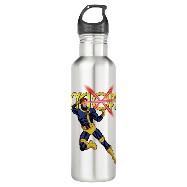 Cyclops Character Pose Stainless Steel Water Bottle (Front)